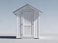 Abri de jardin - Bois - 120 x 90 x 205 cm - Blanc-Gris - Classique
