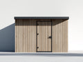 Abri de jardin - Bois - 215 x 115 x 200 cm - Naturel-Anthracite - Contemporain